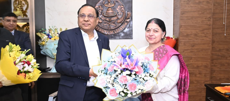 Prof. JP Saini, takes over as Vice Chancellor, University of Lucknow, from Prof. Manuka Khanna, erstwhile VC