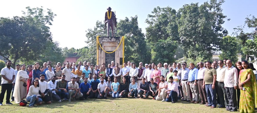 University of Lucknow honouring the Father of the Nation on Gandhi Jayanti