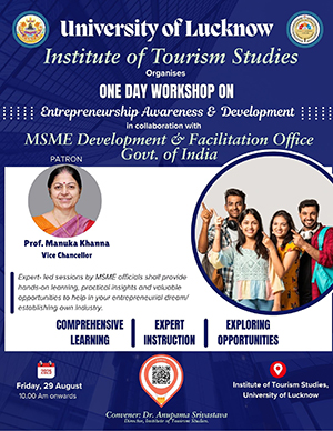 One Day Workshop at Institute of Tourism Studies