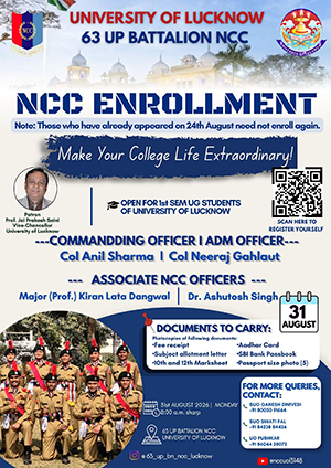 Enrollment - 63 UP BN NCC, UoL