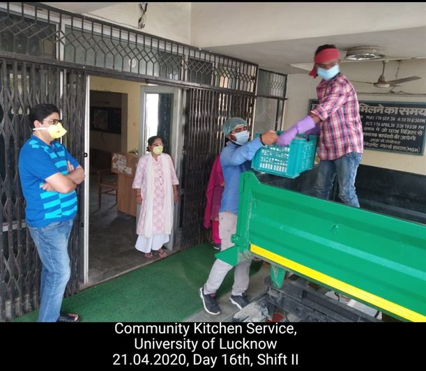 Manage Photo Layout for Community Kitchen at Nivedita Hostel and distribution of food packets through district administration During pandemic of Corona Covid 19 Gallery
